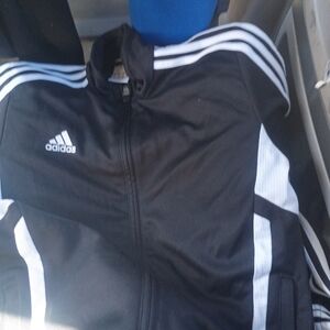 adidas Black and White Athletic Track Jacket